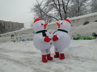 Снеговик надувной костюм Снеговик надувной костюм